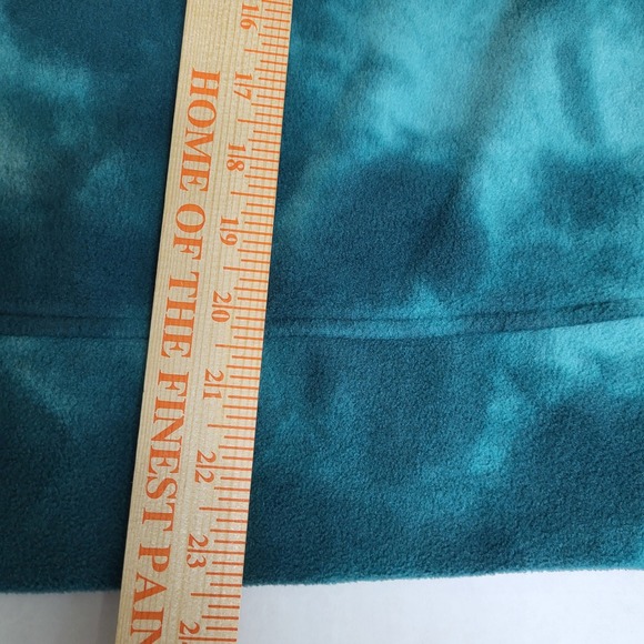 Old Navy Go Warm Cropped Sweatshirt XXL Teal Blue Tie Dye Fleece Mock Neck - Picture 6 of 7